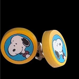 Vintage 1991 Avon Peanuts Snoopy Stud Earrings | NIB Cute Collector Box